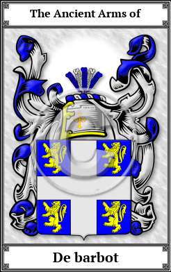 De barbot Family Crest Download (JPG)  Book Plated - 150 DPI